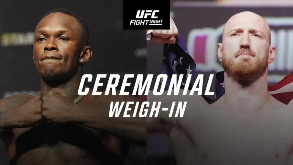 Adesanya vs. Pyfer Headline UFC Seattle Ceremonial Weigh-Ins
