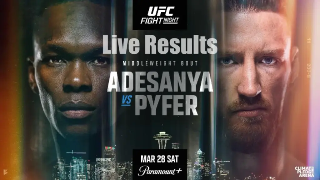 UFC Seattle: Adesanya vs. Pyfer Live from Climate Pledge Arena