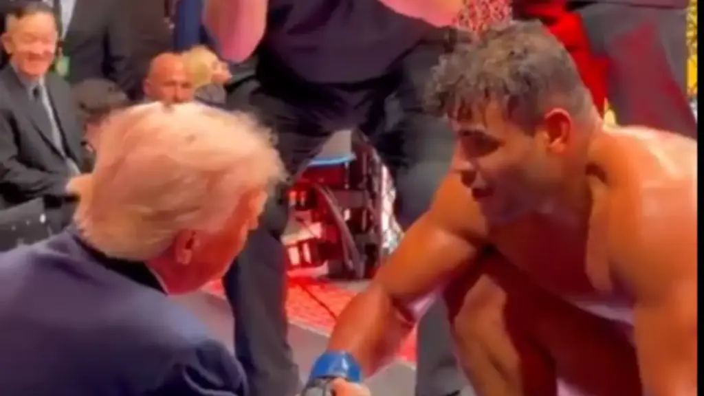 Paulo Costa stops Azamat Murzakanov at UFC 327; post-fight moment with Donald Trump goes viral